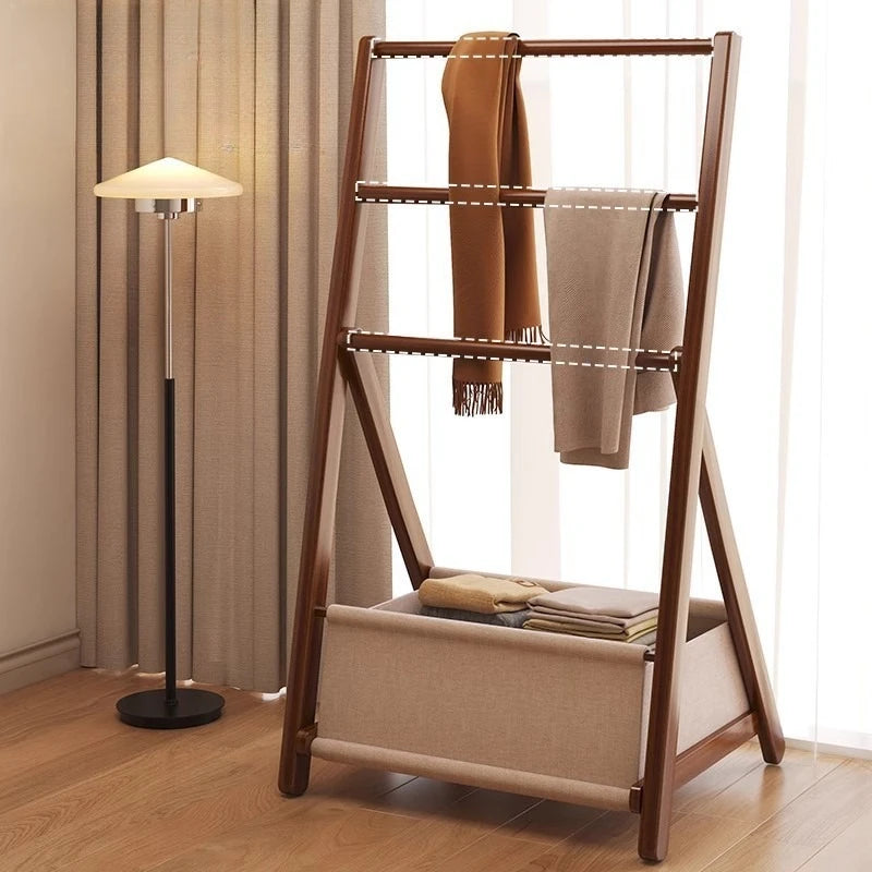Foldable Bamboo Coat Rack – Entryway & Bedroom Clothing Shelf Bamboo Coat Rack Axl