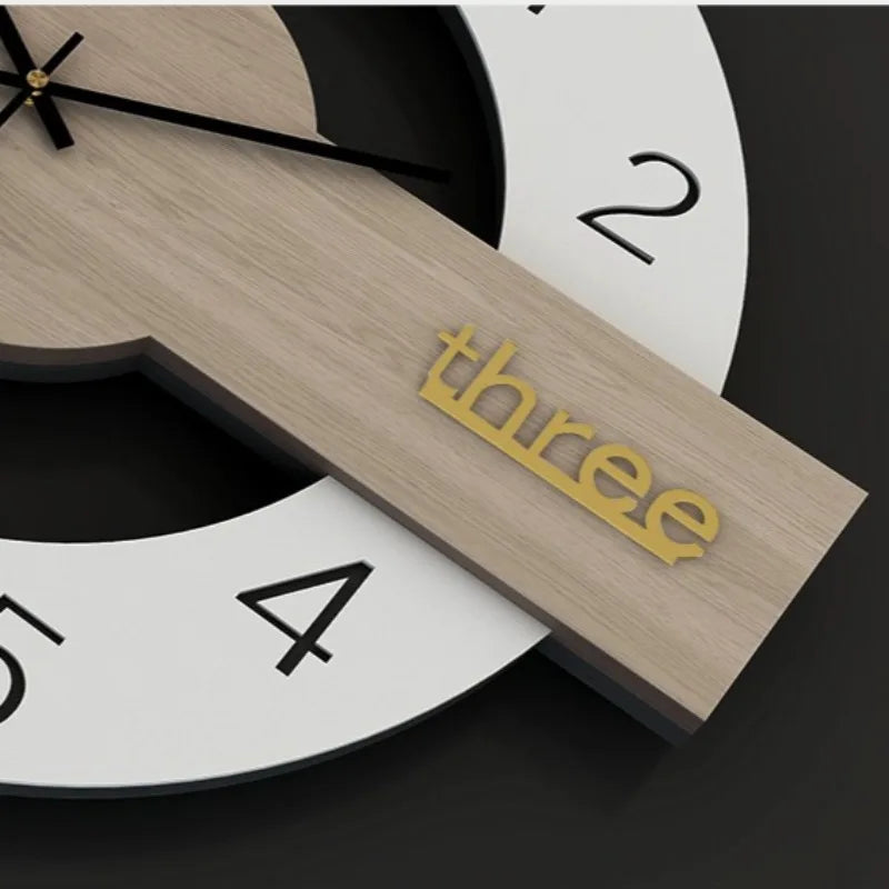 Modern Silent Pendulum Wall Clock – Wood & Acrylic Minimalist Pendulum Wall Clock Axl