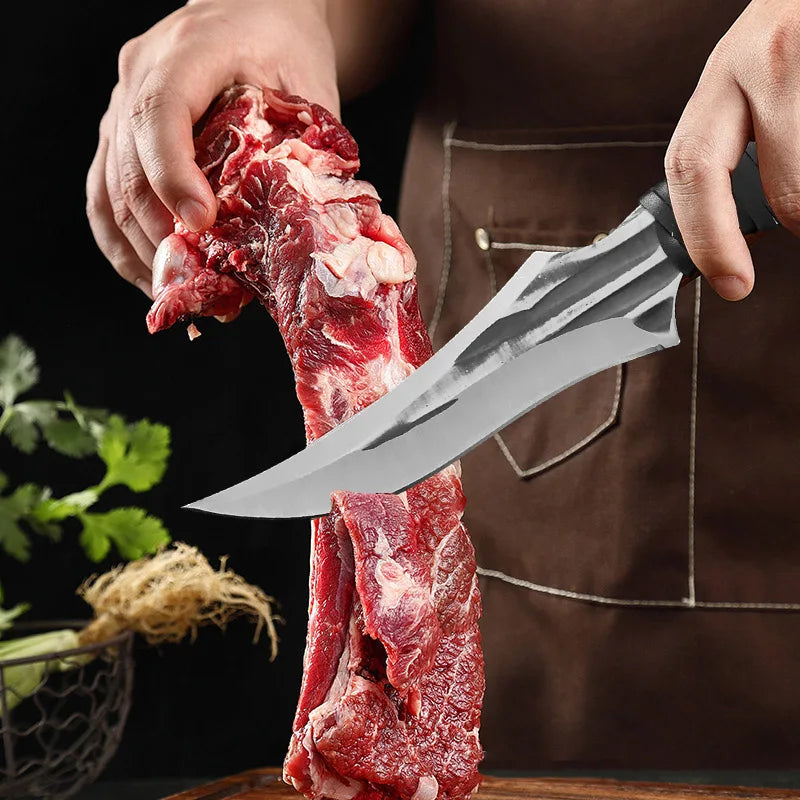 Hand Forged Stainless Steel Boning Cleaver Knife with Sheath Kitchen Knife Axl