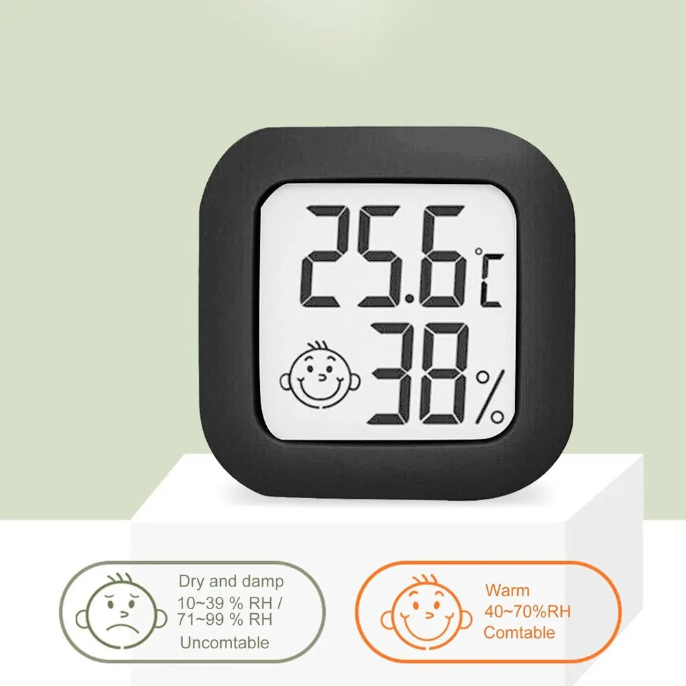 Digital Thermometer Hygrometer – LCD Indoor Temp & Humidity Meter Thermometer Hygrometer Axl black