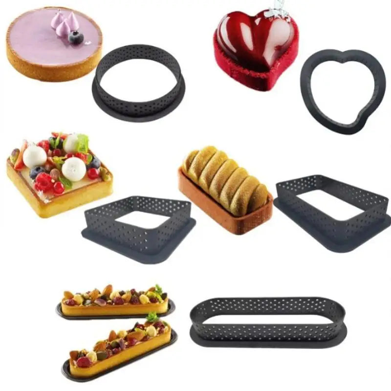 Perforated Tart Ring Mold | Non-Stick PP Baking Mold Tart Ring Mold Axl