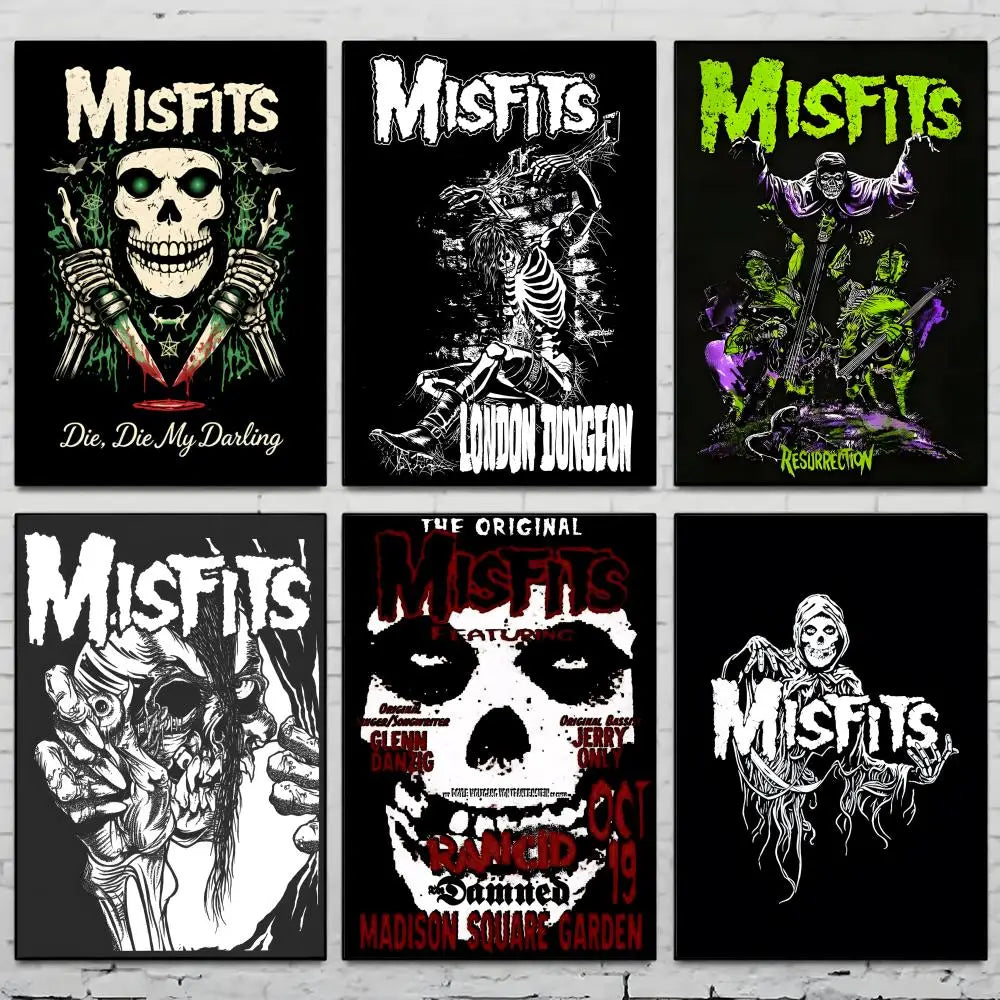 Misfits Band HD Art Poster – Self-Adhesive Wall Sticker Decor Wall Art Poster Axl