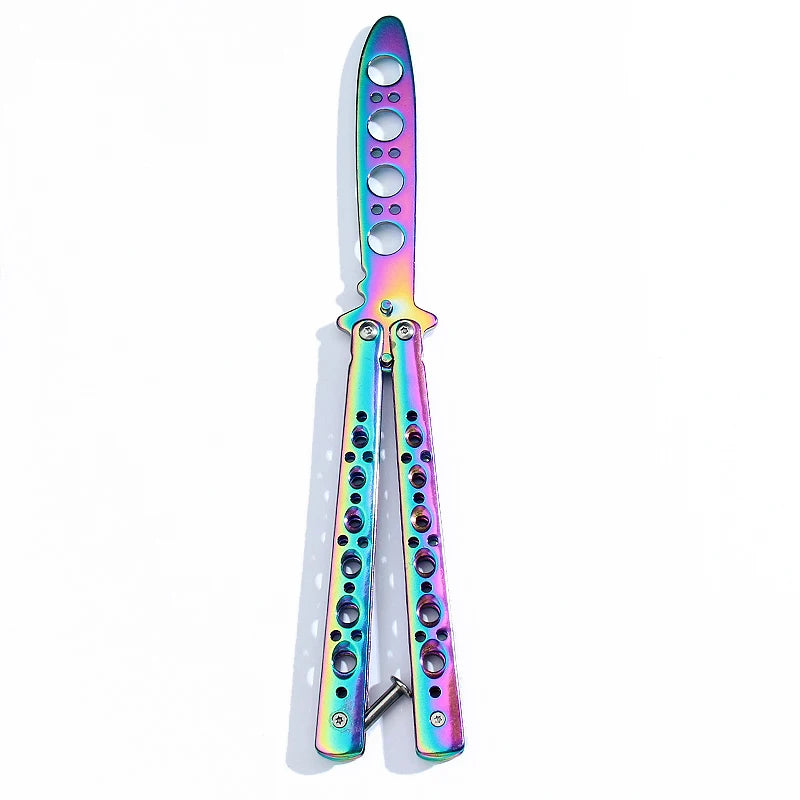 Butterfly Knife Trainer – Stainless Steel Practice Tool Practice Knife Trainer Axl C