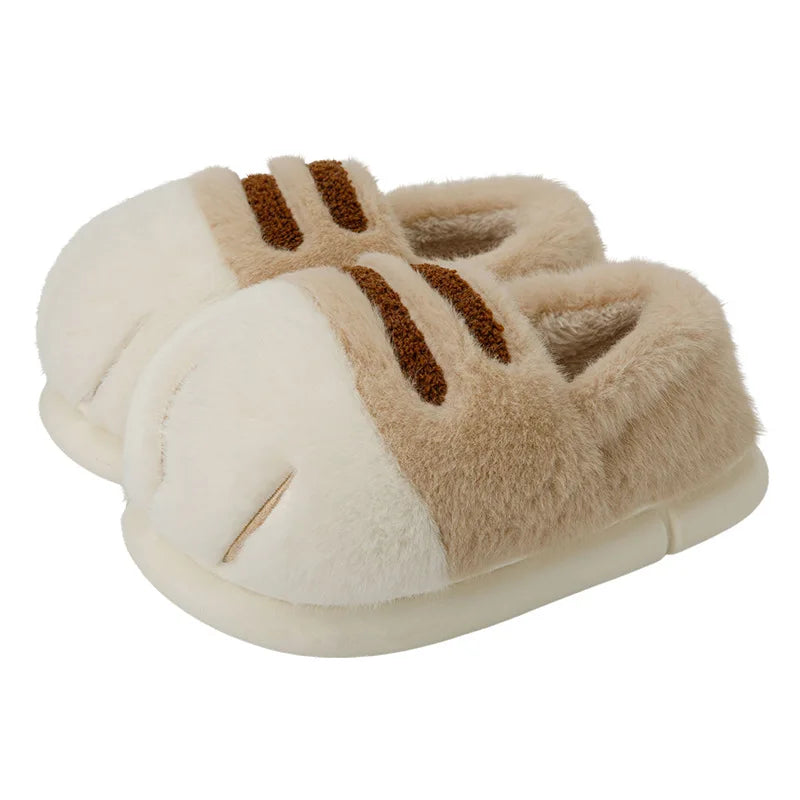 Kids Winter Plush Cat Claw Slippers – Warm Anti-Slip Indoor Kids Winter Slippers Axl