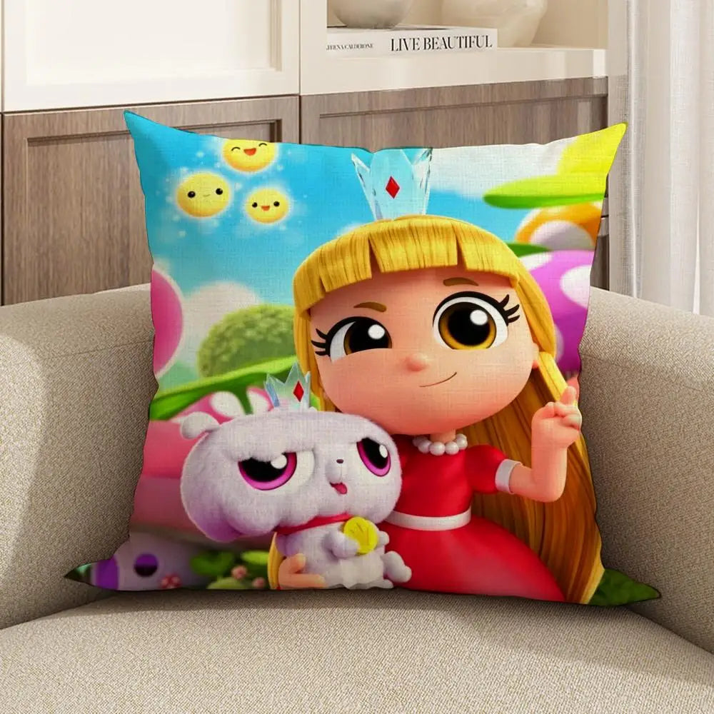 Rainbow Kingdom Linen Cushion Cover | Sofa & Bedroom Decor Linen Cushion Cover Axl White4 35X35cm