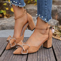 Women's Pointed Toe Buckle Strap High Heel Sandals – Sweet Style Heeled Sandals Axl 37 Brown