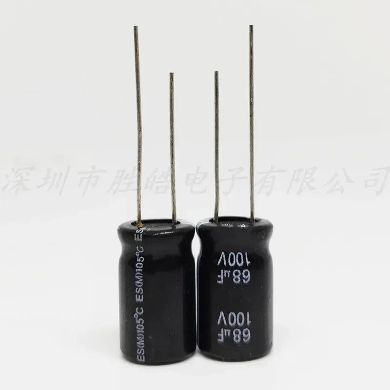 NioCen 100V 68uF Aluminum Electrolytic Capacitors 10x12.5mm Electrolytic Capacitor Axl