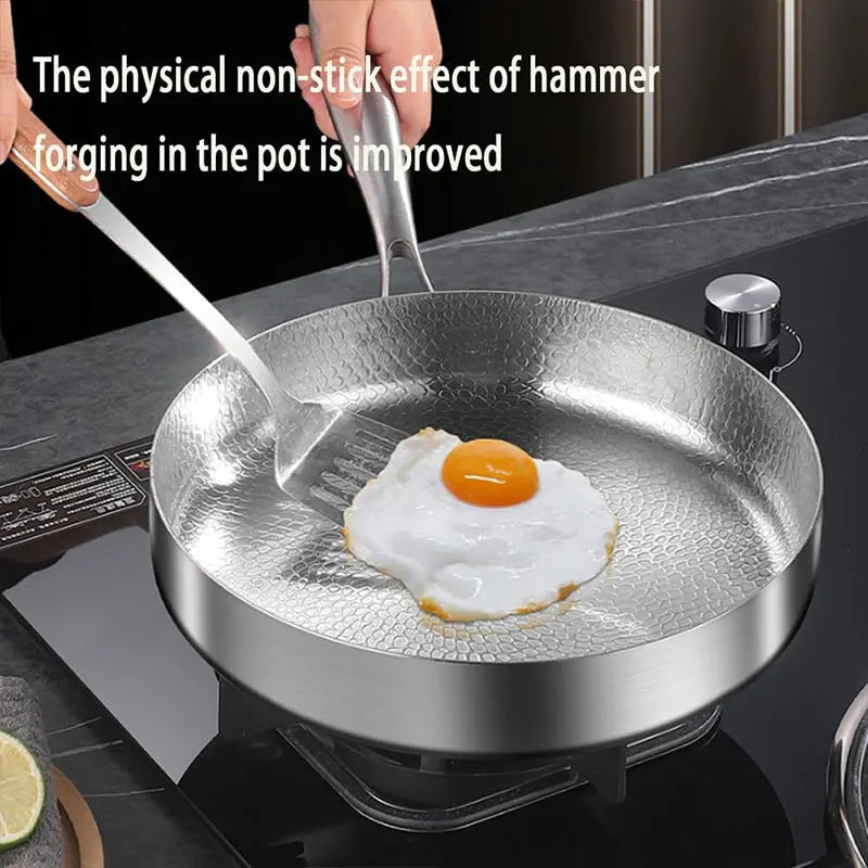 PGY Titanium Hammered Frying Pan 20/24/28cm All Cooktop Titanium Frying Pan Axl