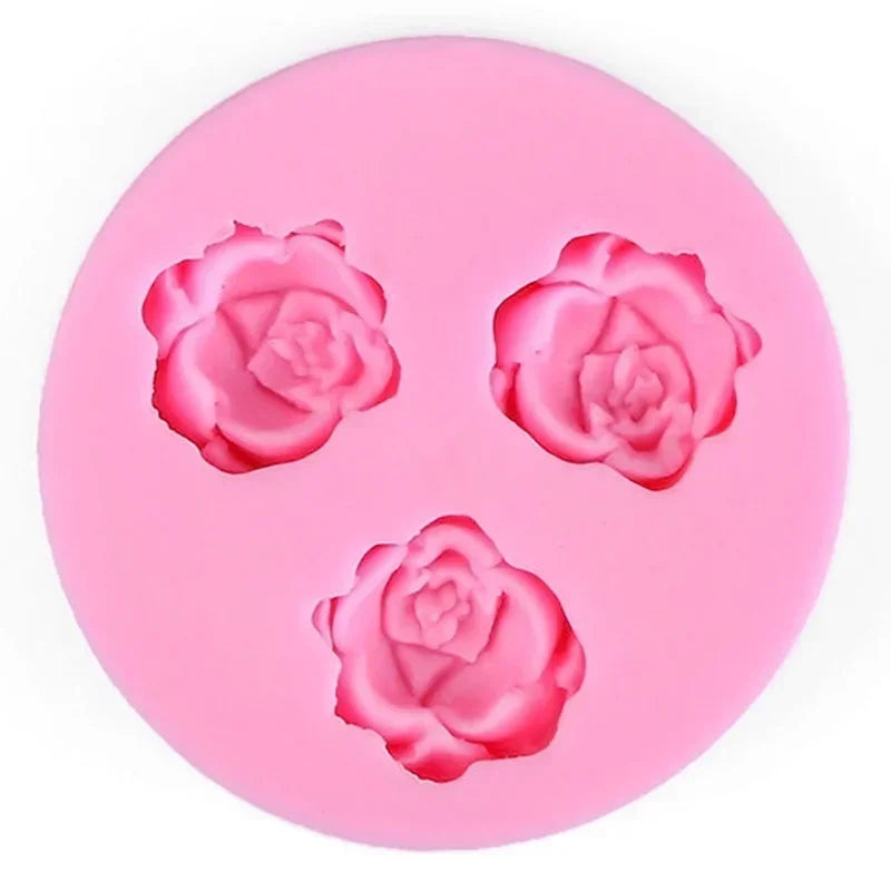 3D Rose Silicone Mold – Fondant, Chocolate & Cake Decorating Silicone Baking Mold Axl 1