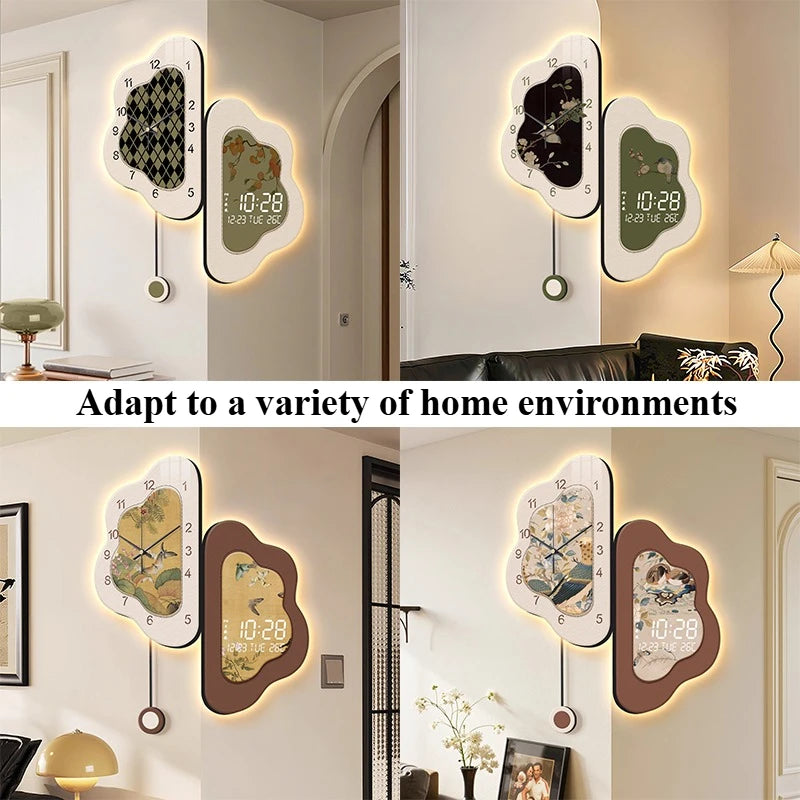 Luxury Double-Sided Wall Clock – Medieval Cloud Design Decorative Wall Clock Axl