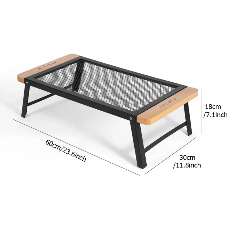 Folding Camping Grill Table – Portable Steel Campfire Grate Camping Grill Table Axl