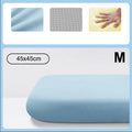 Memory Foam Ice Silk Seat Cushion – Breathable Chair Pad Memory Foam Cushion Axl four seasons cloth blue-M