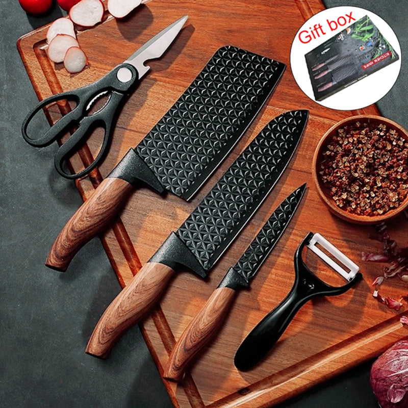 5-Piece Stainless Steel Kitchen Knife Set with Gift Box Kitchen Knife Set Axl