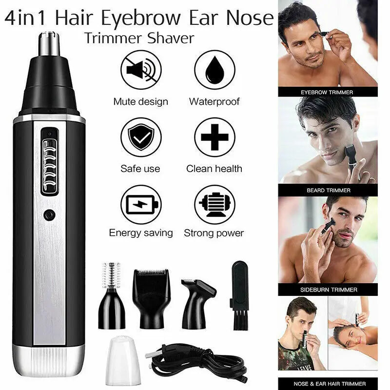 BALASHOV 4-in-1 Rechargeable Nose & Ear Hair Trimmer Electric Hair Trimmer Axl