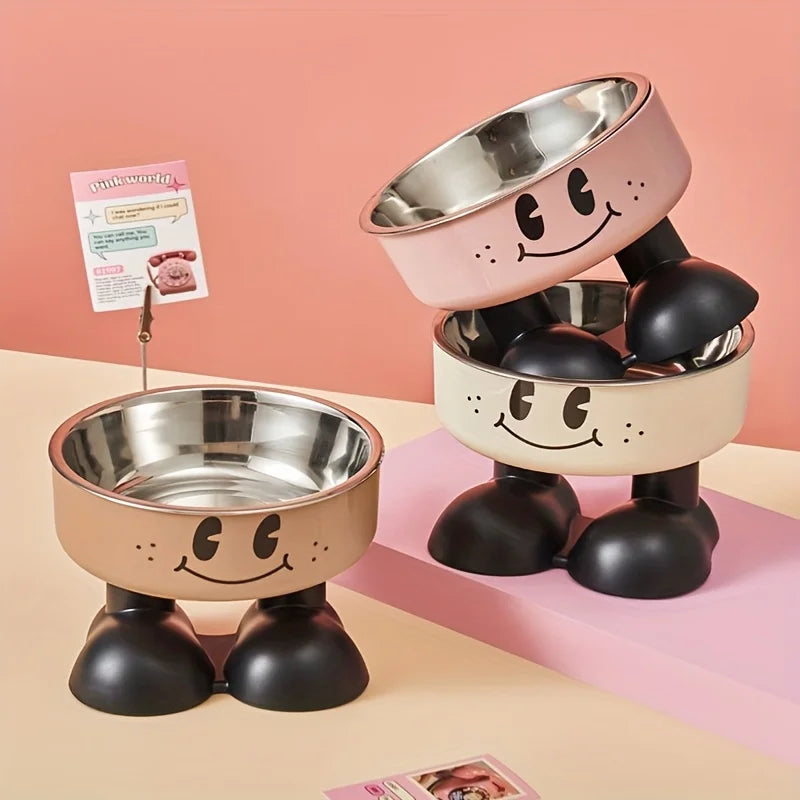 Elevated Stainless Steel Pet Bowl – Anti-Tip Cat & Dog Feeder Elevated Pet Bowl Axl