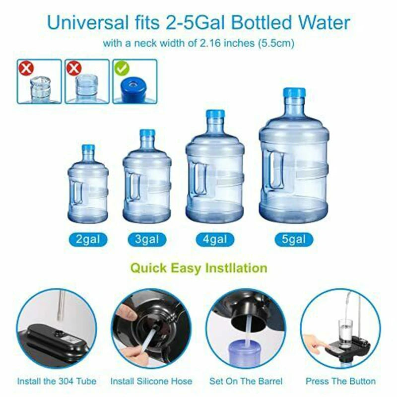 Rechargeable Electric Water Gallon Pump Dispenser with Stand Water Pump Dispenser Axl