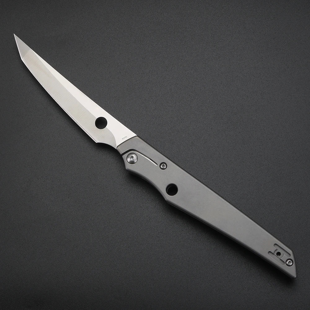 XUAN FENG M390 Folding Pocket Knife – Titanium Handle, 58-61 HRC Folding Pocket Knife Axl