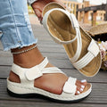 Women's Wedge Sandals – Open Toe Retro Platform Beach Shoes Wedge Sandals Axl WHITE 36
