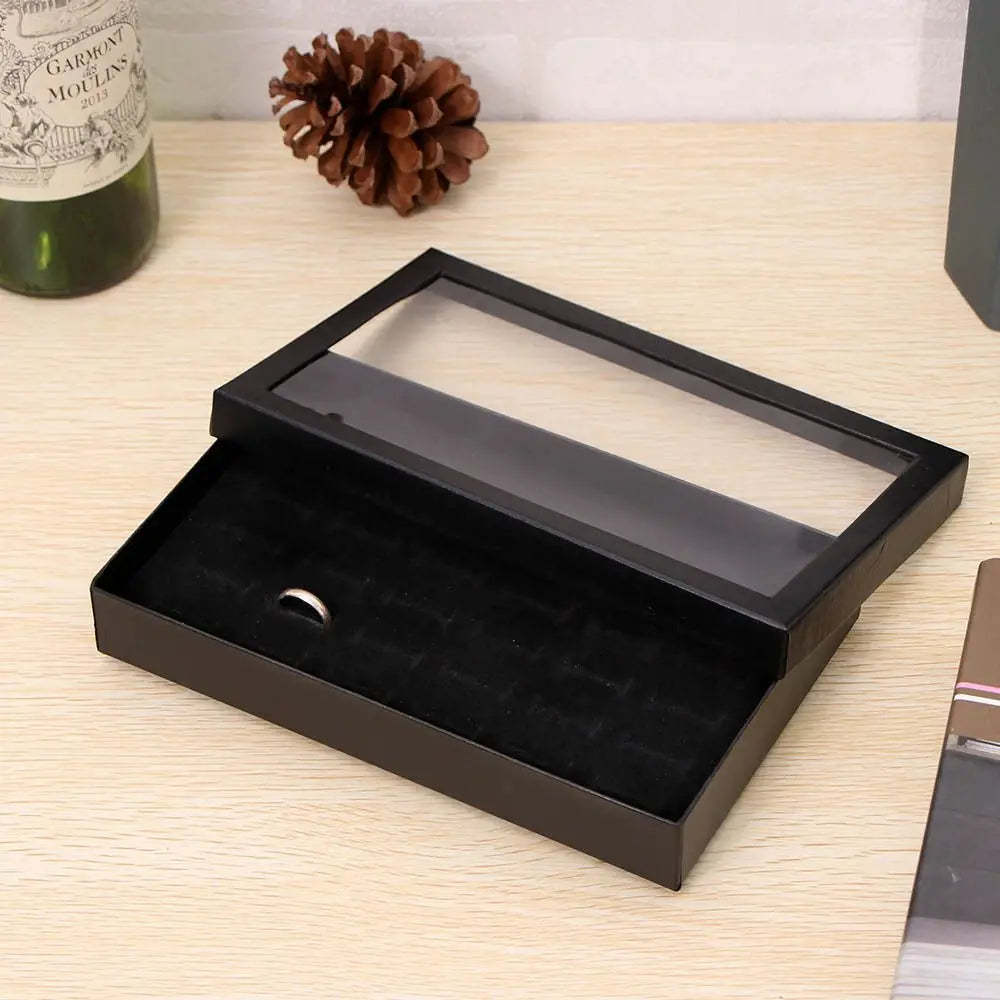 36-Slot PVC Jewelry Box – Ring & Earring Storage Organizer Jewelry Storage Box Axl