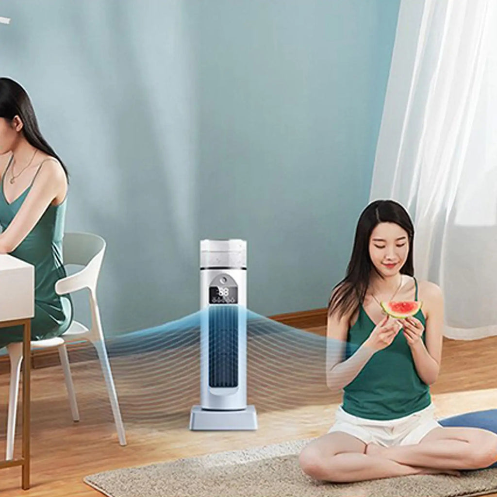 Portable Bladeless Fan with Humidifier | Quiet USB Space Cooler Bladeless Humidifier Fan Axl