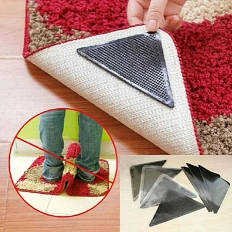 4-Pack Anti-Slip Rug Gripper Clips – Carpet Corner Holders Rug Gripper Clips Axl
