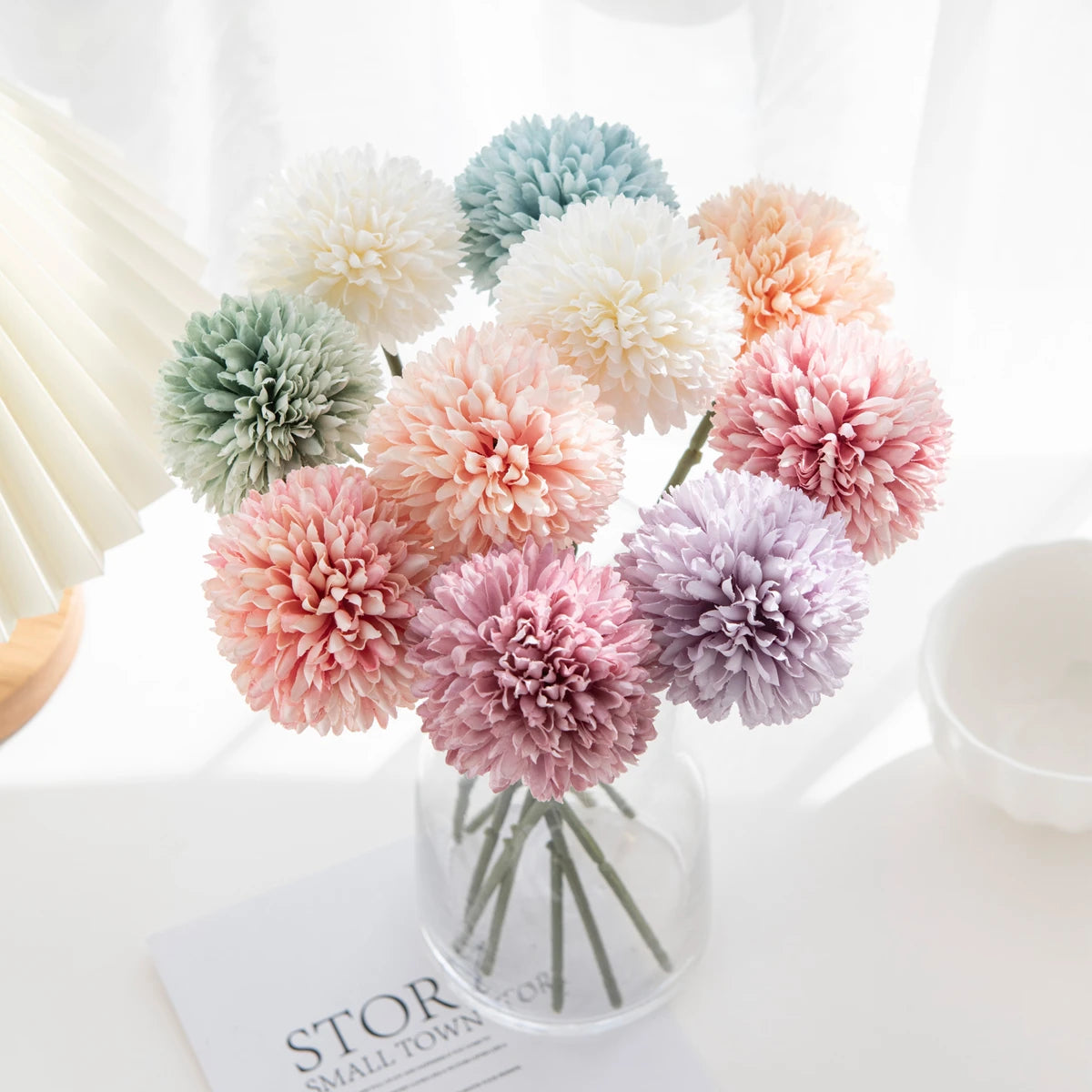 Artificial Silk Dandelion Hydrangea Bouquet – Wedding & Home Decor Artificial Flower Bouquet Axl