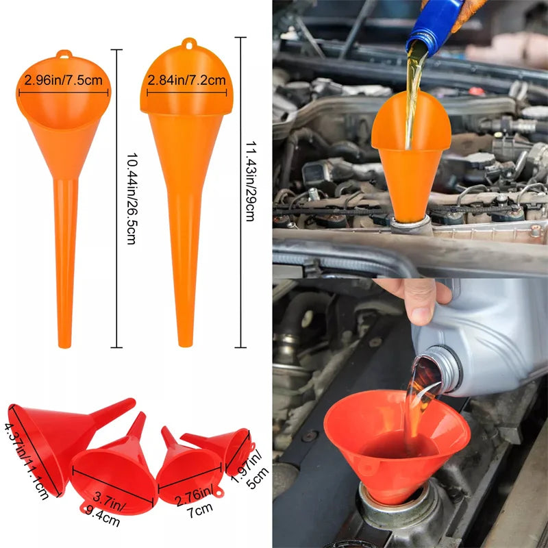 10-Piece Automotive Funnel Set – Oil, Fuel & Wide Mouth Funnels Automotive Funnel Set Axl