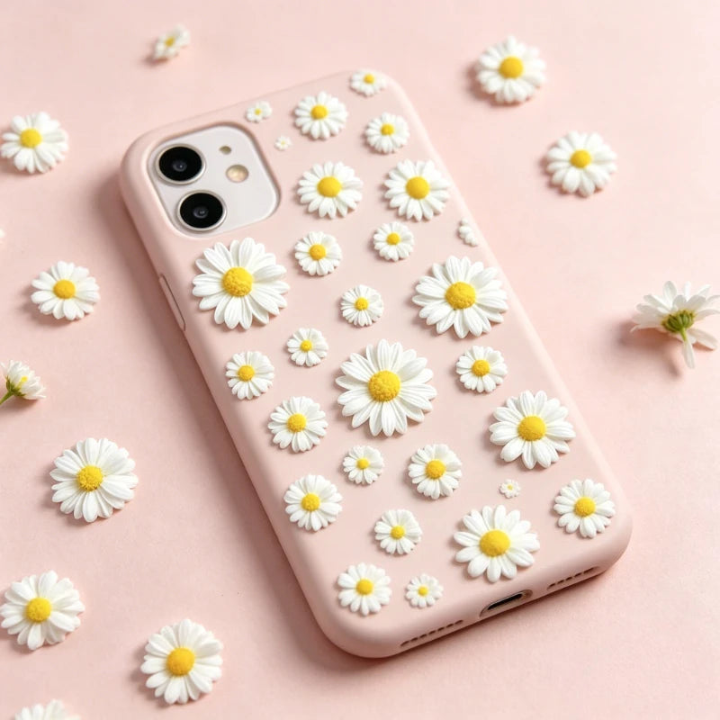 3D Daisy Nail Charms – Resin Flatback Nail Art Decorations Nail Art Charms Axl