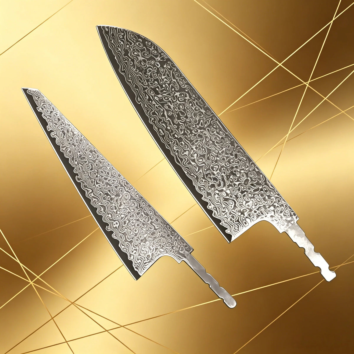 Damascus Steel Cleaver Blade Blank – Hand Forged DIY Knife Knife Blade Blank Axl