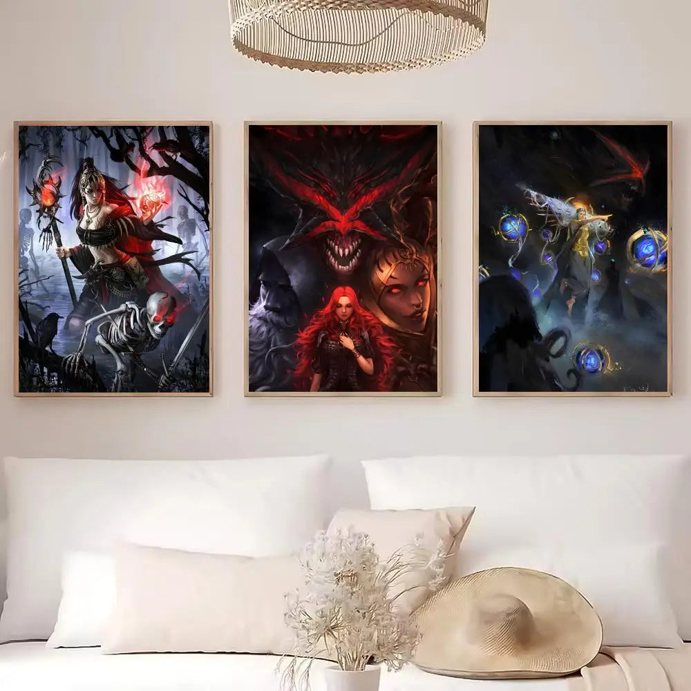 Path of Exile HD Wall Poster – Self-Adhesive Waterproof PVC Gaming Wall Poster Axl