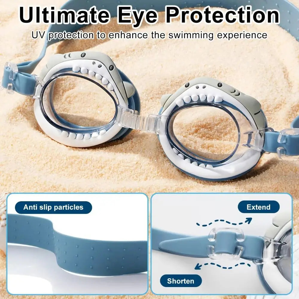 Kids Cartoon Animal Swimming Goggles – HD Waterproof Ages 3–6 Kids Swim Goggles Axl
