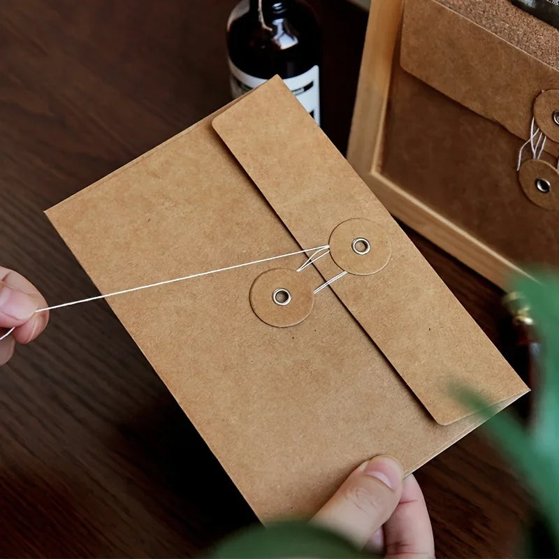 20 Retro Brown Kraft Paper Envelopes – Vintage Style Set Kraft Paper Envelopes Axl