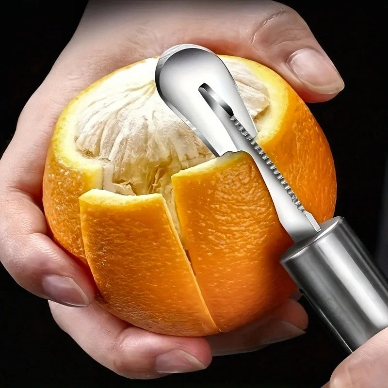 Stainless Steel Citrus & Orange Peeler Tool with Handle Citrus Peeler Tool Axl