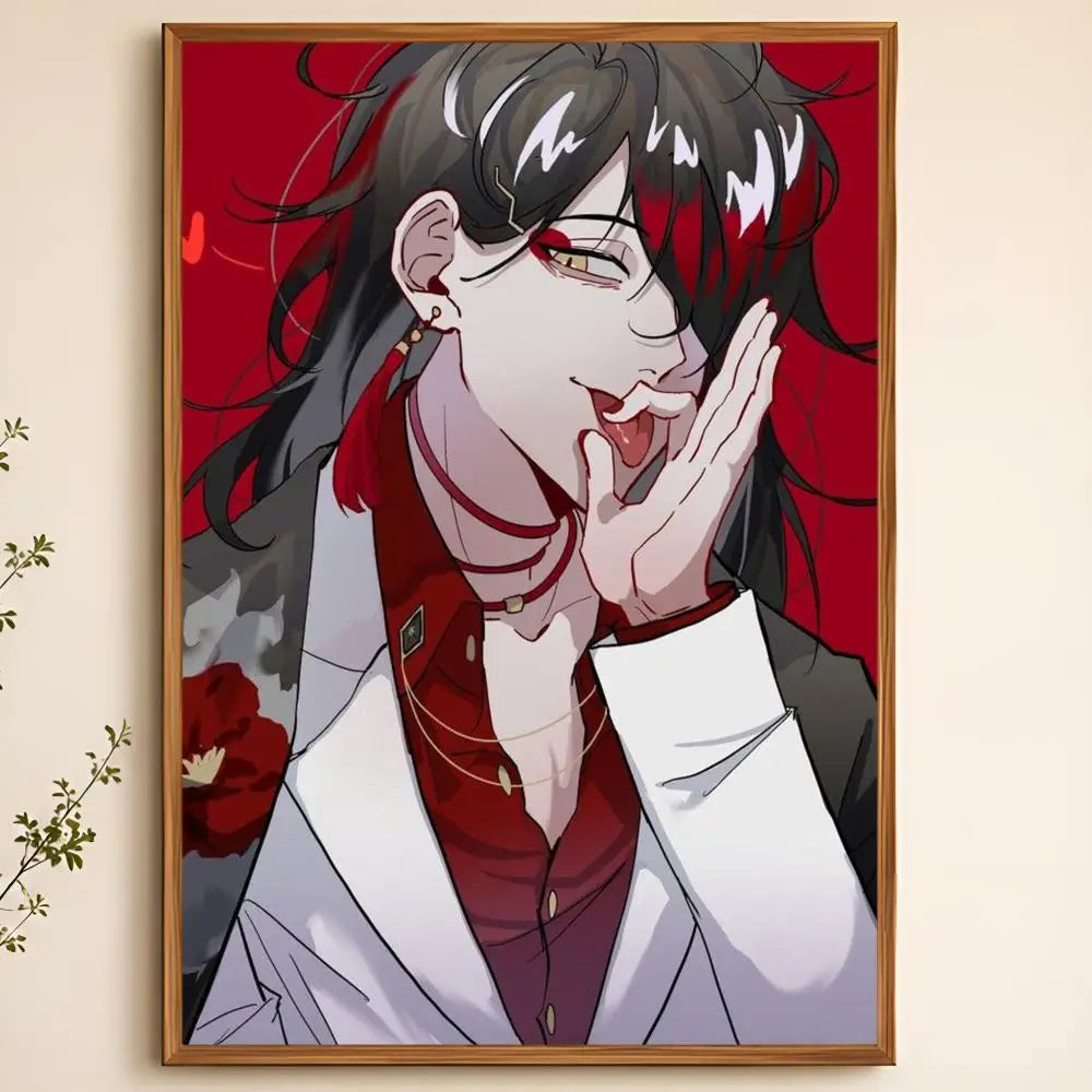 Vtuber VoxAkuma Waterproof PVC Peel & Stick HD Wall Poster Wall Art Poster Axl White05 15X20cmNoframe