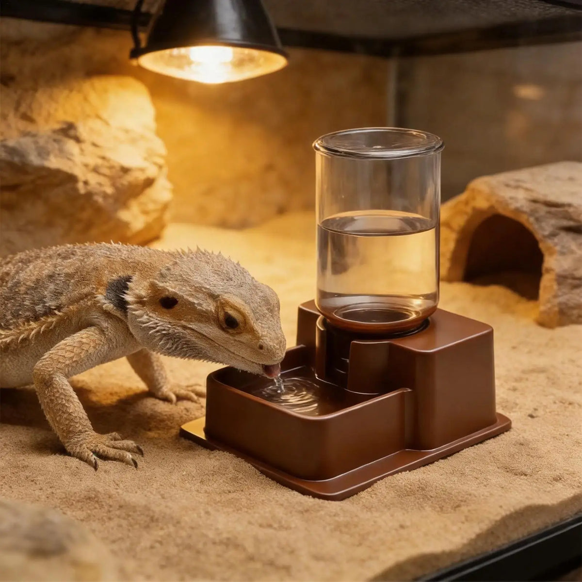 Automatic Reptile Water Dispenser – Tortoise & Gecko Dish Reptile Water Dispenser Axl