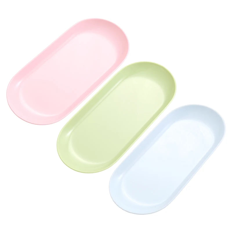 Oval Plastic Nail Art Tools Storage Tray | Manicure Organizer Nail Art Tray Axl