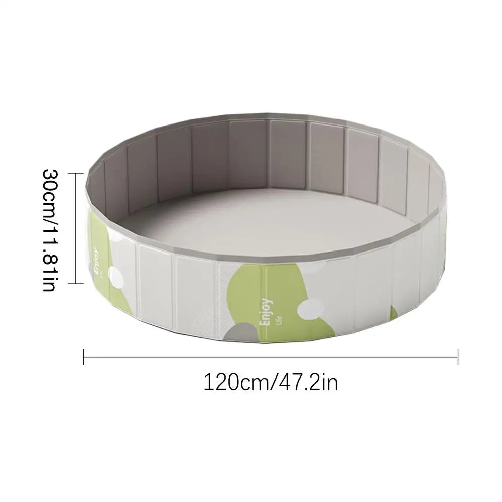 Foldable PVC Dog Pool – Non-Inflatable Pet & Baby Bath Tub Foldable Pet Pool Axl 120x30cm