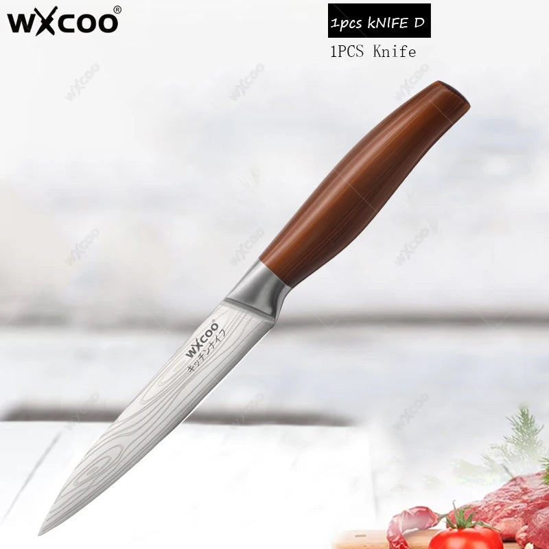 WXCOO Professional Chef Knife Set – Sharp Stainless Steel Kitchen Kitchen Knife Set Axl Knife D