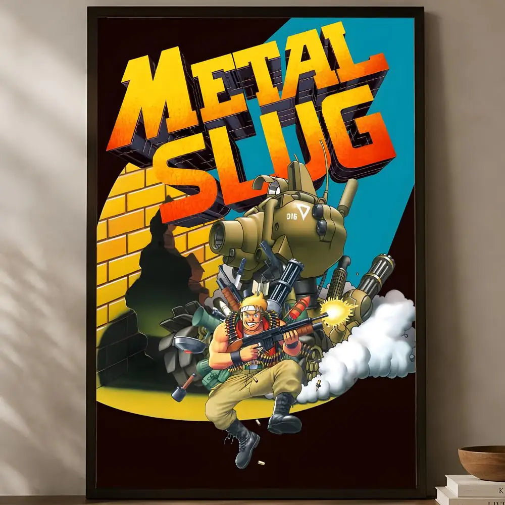 Metal Slug Game HD PVC Self-Stick Wall Art Poster | Waterproof Wall Art Poster Axl White04 50X70cmNoframe