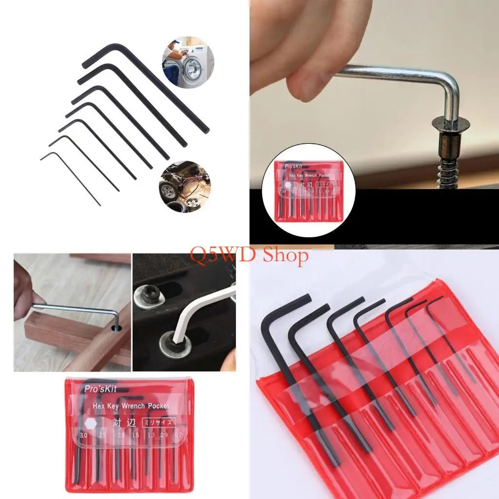 7-Piece Mini Hex Allen Key Set – 0.7mm to 3mm Micro Wrench Kit Hex Allen Key Set Axl