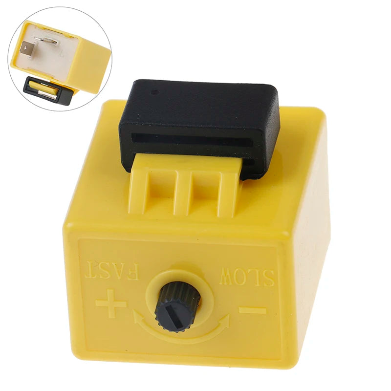 12V 2-Pin LED Flasher Relay – Adjustable Turn Signal Blinker LED Flasher Relay Axl