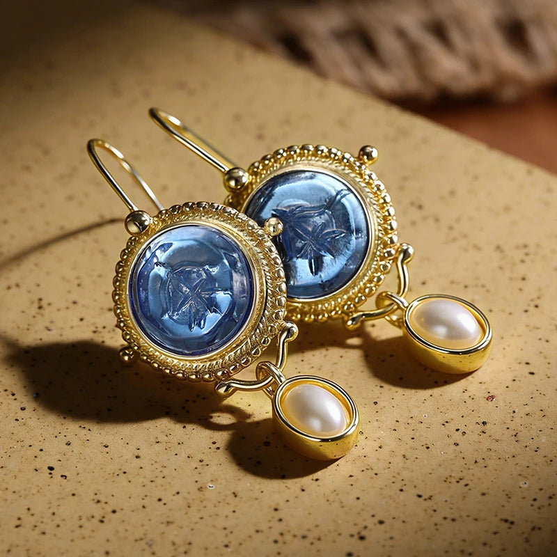 Huitan Vintage Pearl Drop Earrings – Bohemian Women's Jewelry Drop Earrings Axl
