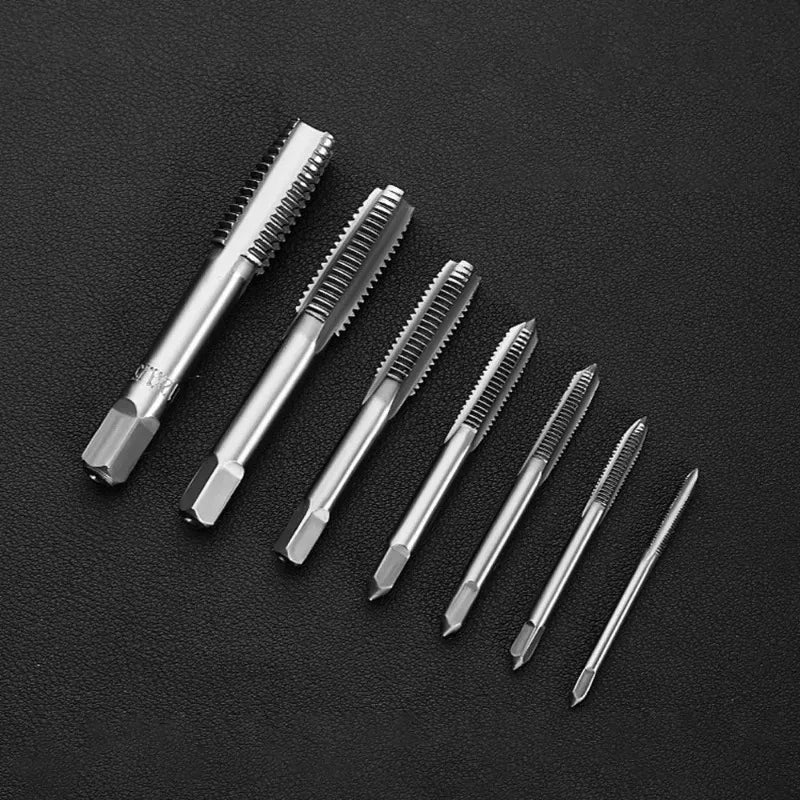 5/7 PCS Hand Tap Set M3–M12 | Bearing Steel Thread Tap Drill Kit Hand Tap Set Axl