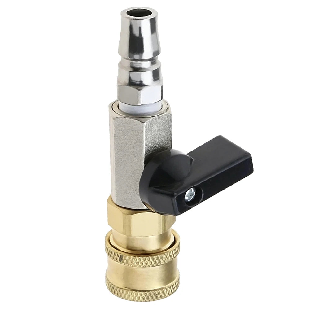 G1/4 Brass Quick Connect Coupler with Ball Valve | Pneumatic Pneumatic Quick Coupler Axl