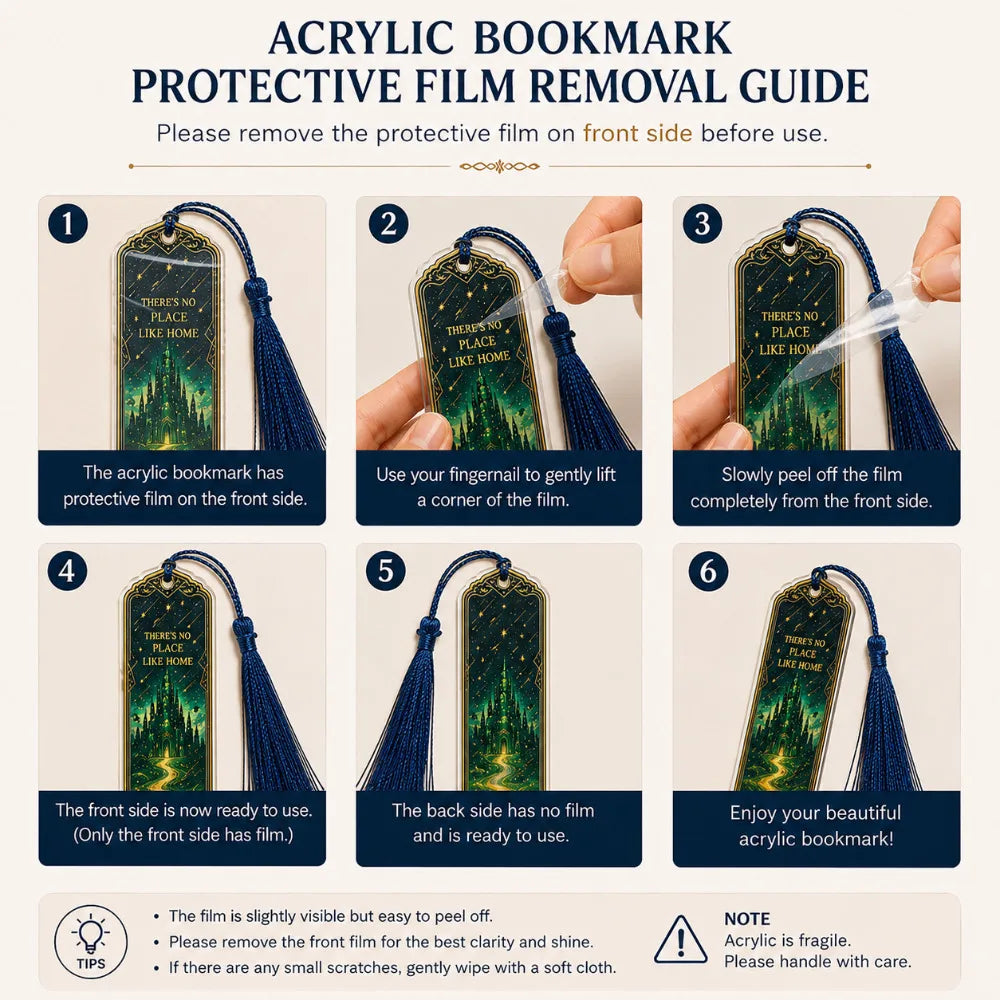 Little Prince Acrylic Tassel Bookmarks Set of 5 | Literary Gift Acrylic Bookmarks Axl
