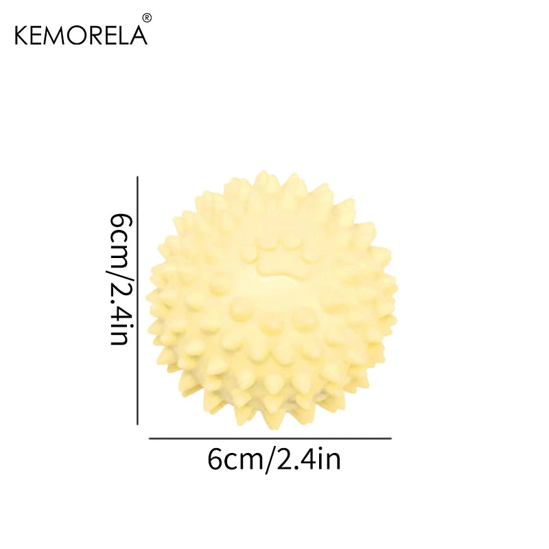 KEMORELA Dog Paw Print Thorn Ball TPR Chew Toy – Small Dogs Dog Chew Toy Axl