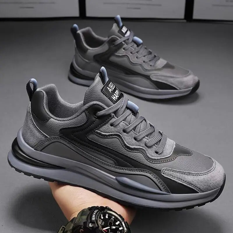 YBQJOO Men's Breathable Mesh Casual Sneakers | Sizes 36–48 Men's Casual Sneakers Axl GRAY 43
