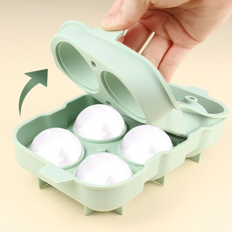 Silicone Ice Ball Mold – 6 Cavity Large Sphere Maker for Whiskey Ice Ball Mold Axl