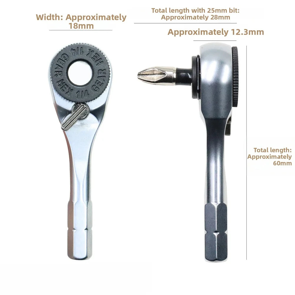 1/4" Hex Ratchet Wrench – Compact Tool for Tight Spaces Ratchet Wrench Set Axl
