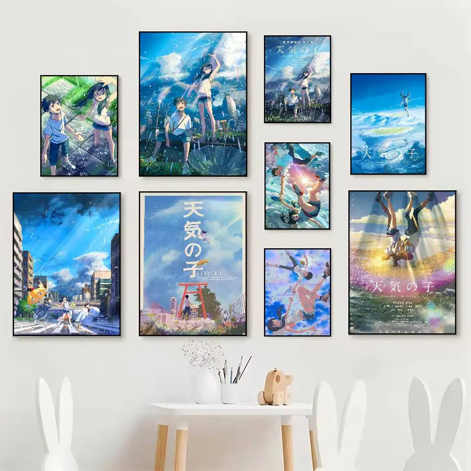 Weathering With You HD Wall Poster – Self-Adhesive Waterproof Wall Art Poster Axl